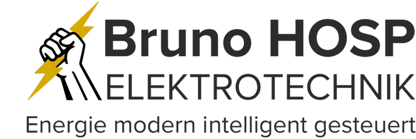Bruno HOSP Elektrotechnik Logo mit Blitzsymbol